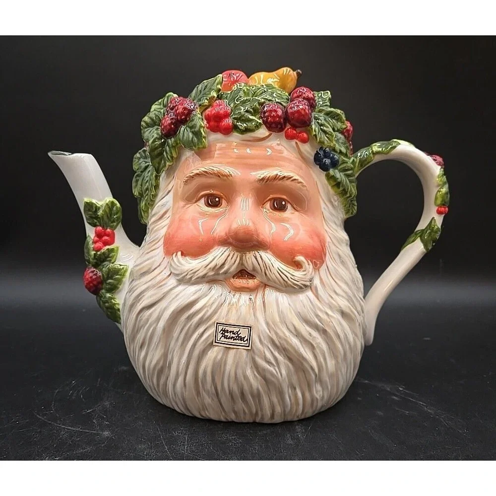 Department 56 Santa Christmas Holiday Seasonal Fruit‎ Teapot w/ box